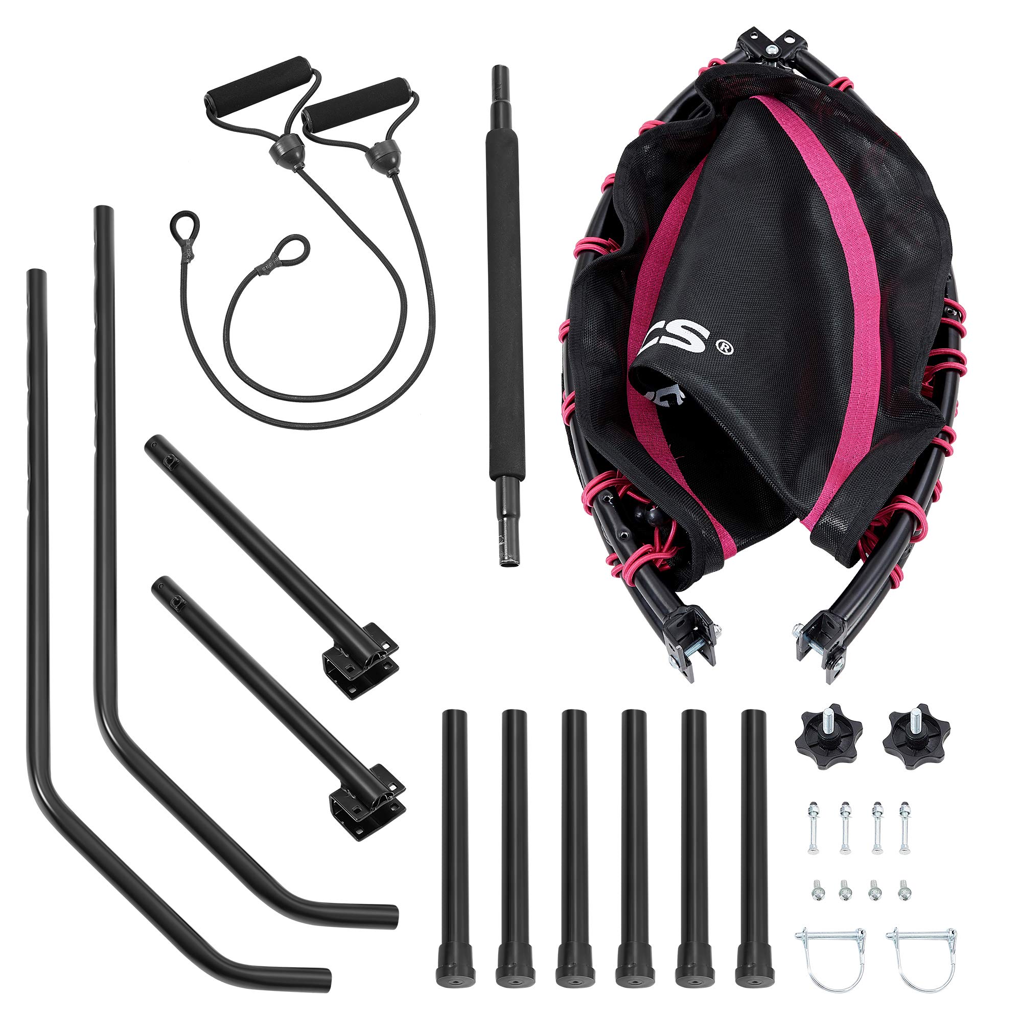 SONGMICS 40 Inches Mini Fitness Trampoline, Fitness Rebounder with Adjustable Handrail, Foldable Trampoline for At-Home Workout, Max. Load 264.6 lb - Image 7