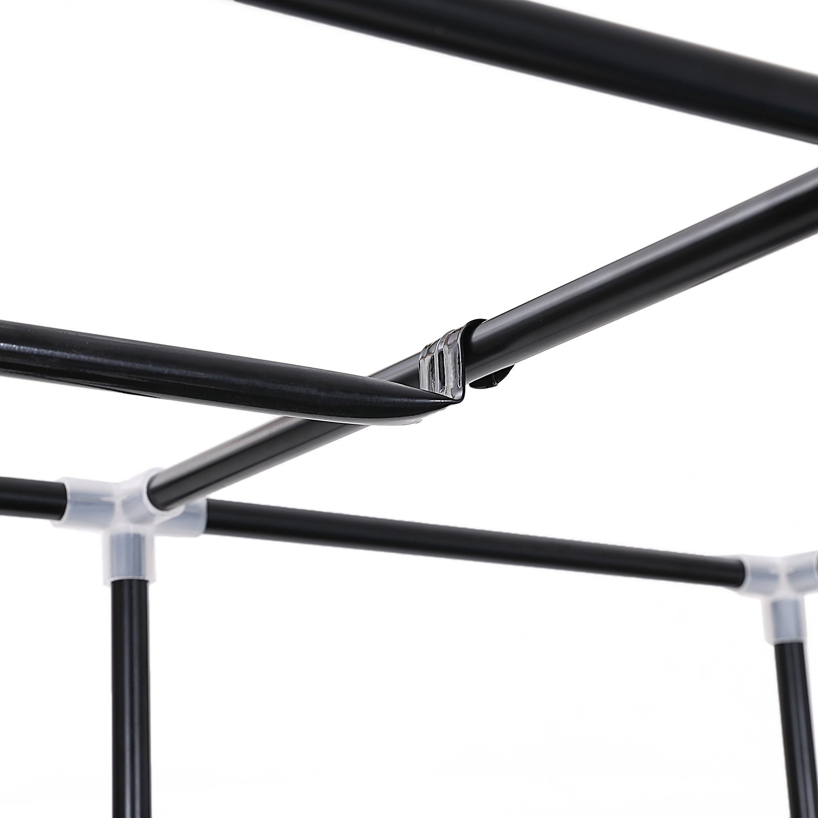 SONGMICS 43 Inch Portable Clothes Closet Wardrobe with Non-woven Fabric and Hanging Rod Quick and Easy to Assemble Black ULSF007 - Image 8