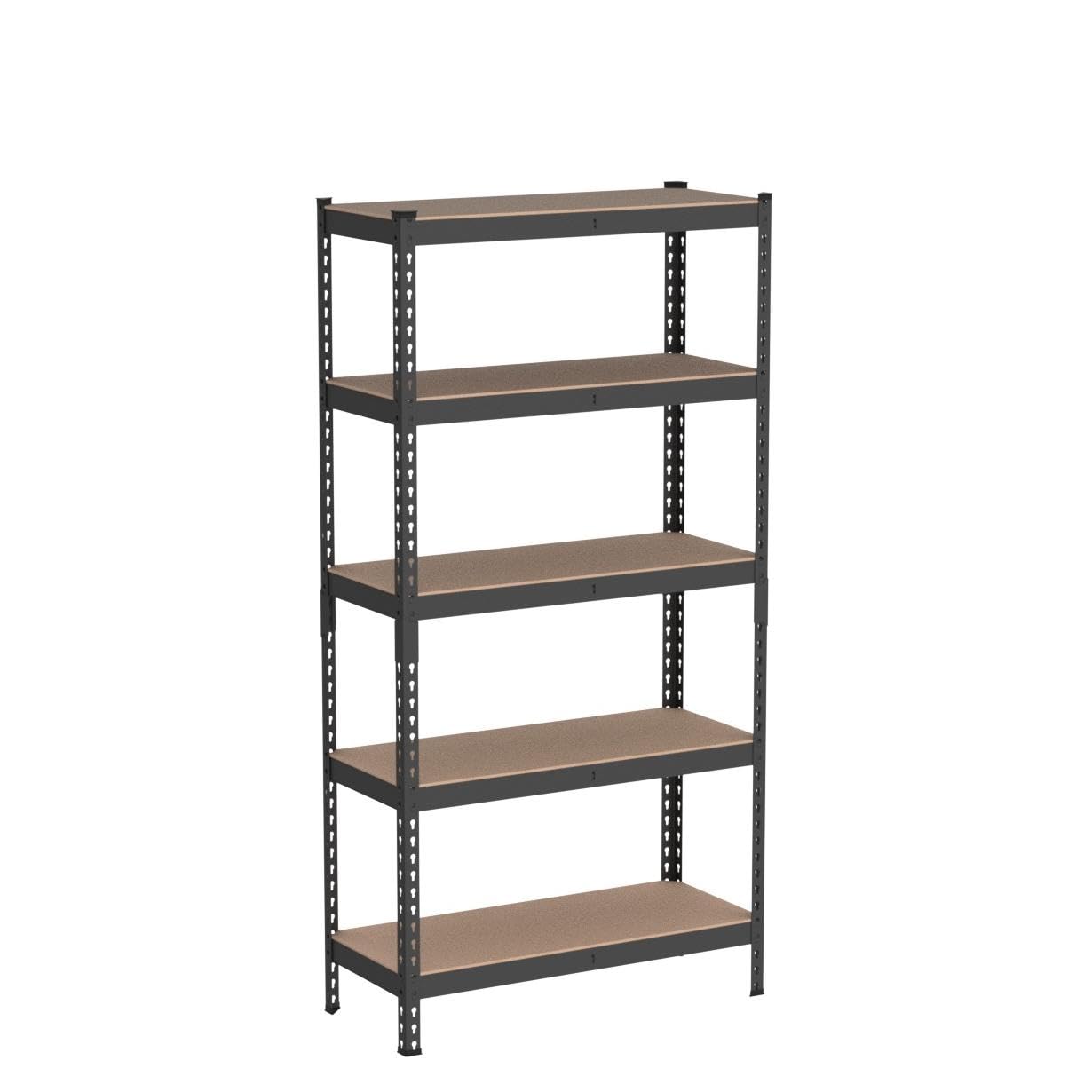 SONGMICS 5-Tier Storage Shelves, Load 2310 lb, Set of 2 Garage Storage, Boltless Assembly, Adjustable Shelving Unit, 17.7 x 35.4 x 70.9 Inches, for Study Shed Basement, Gray UGLR450G02 - Image 5