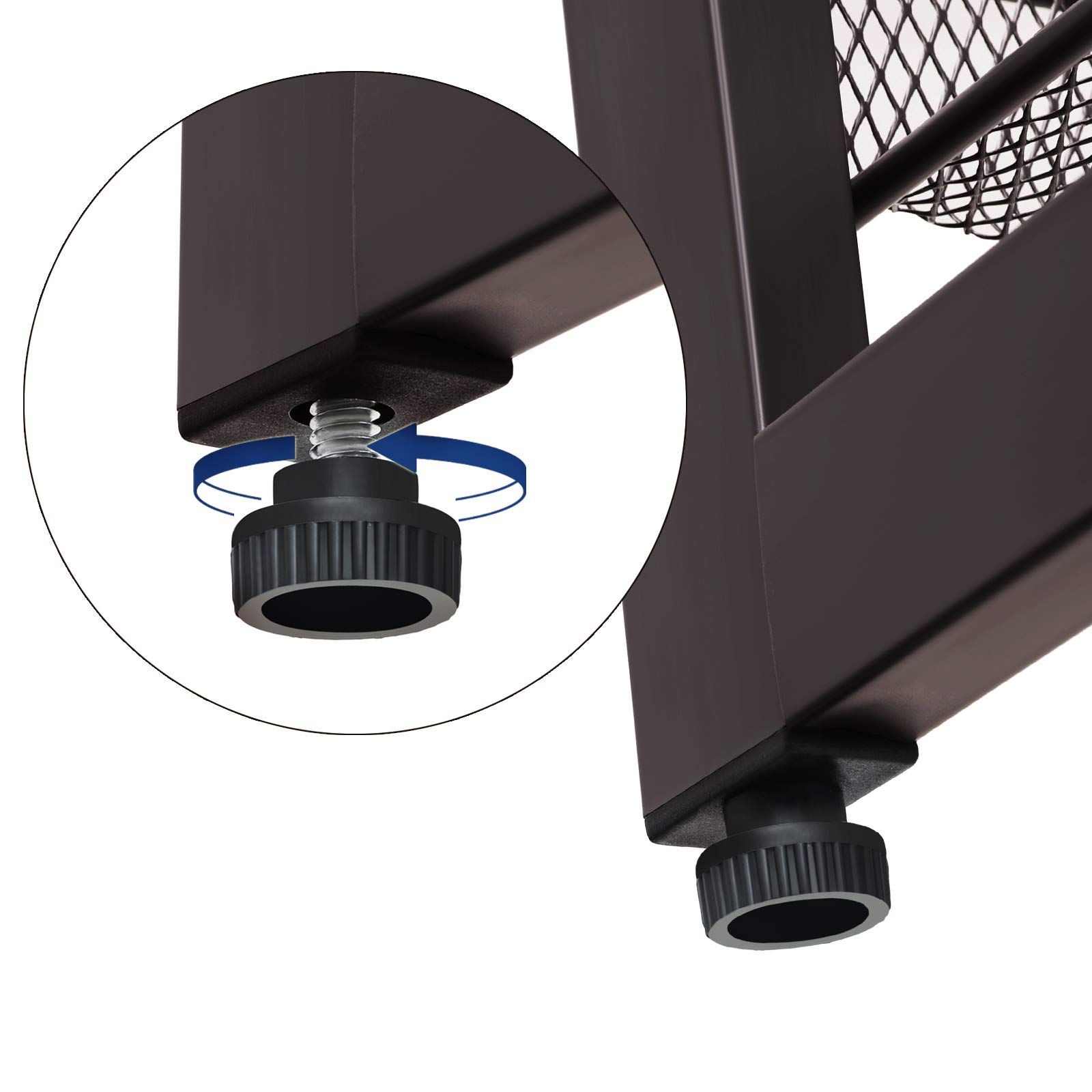 SONGMICS Shoe Rack, 6-Tier Shoe Organizer, Metal Rack for Garage, Set of 2, 3-Tier Stackable Shelf, with Adjustable Flat or Angled Shelves, 18-24 Pairs, Bronze ULMR03A-2 - Image 8